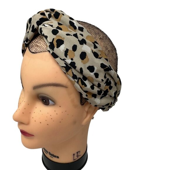 Anthropologie Headband Headscarf Turban Twist Stretchy Boho Glam Animal Print - Picture 2 of 6